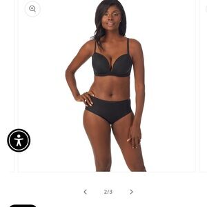 Le Mystere Shimmer Mesh Plunge Bra - Black